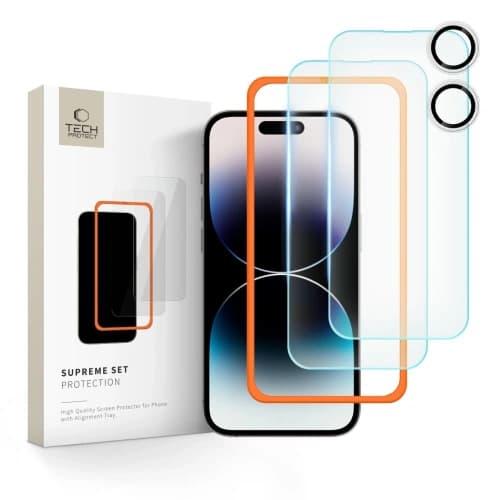 Tech-Protect Supreme Set Apple iPhone 16 Klar [3 PACK]