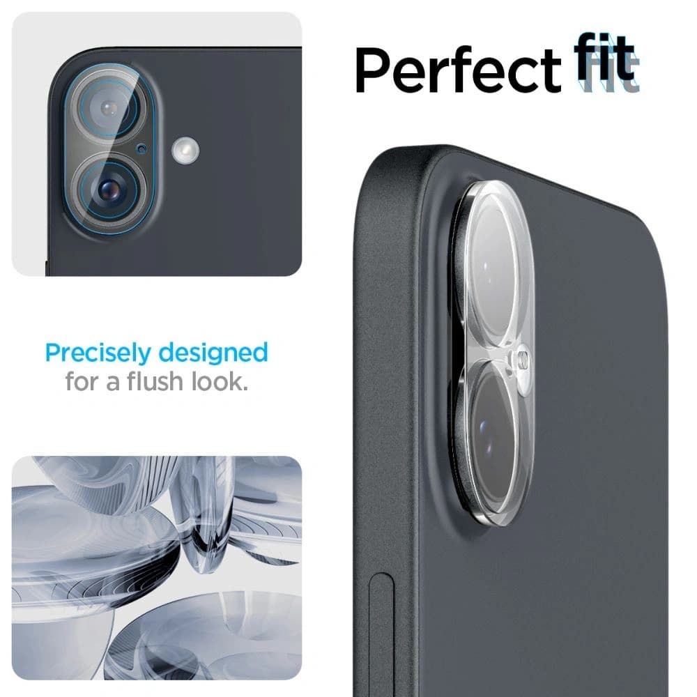 Spigen Optik.tr Ez Fit Kamera Schutz Apple iPhone 16 / 16 Plus Kristallklar [2 PACK] - 11
