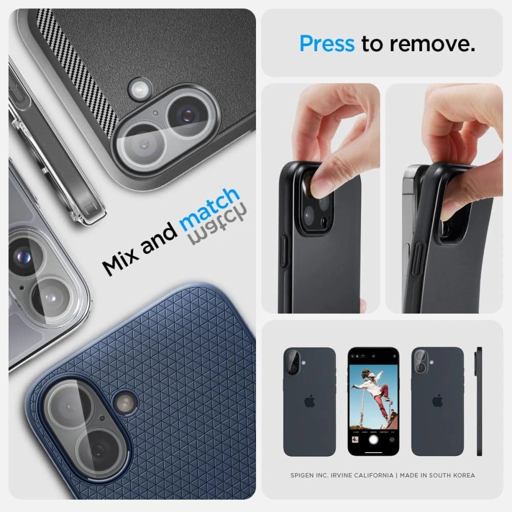 Spigen Optik.tr Ez Fit Kamera Schutz Apple iPhone 16 / 16 Plus Kristallklar [2 PACK] - 14