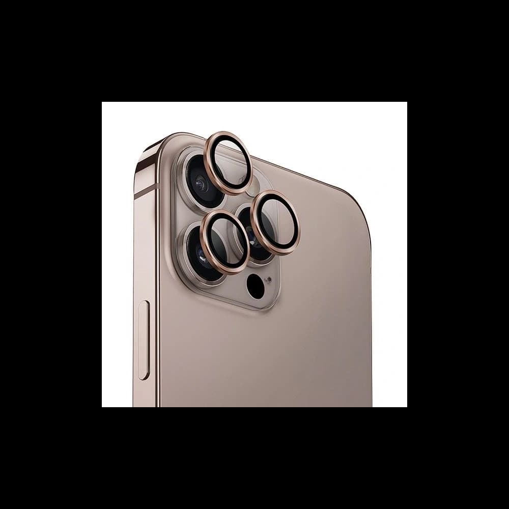UNIQ Optix Aluminium Kamera Objektivschutz Apple iPhone 16 Pro / 16 Pro Max taupe gold - 1