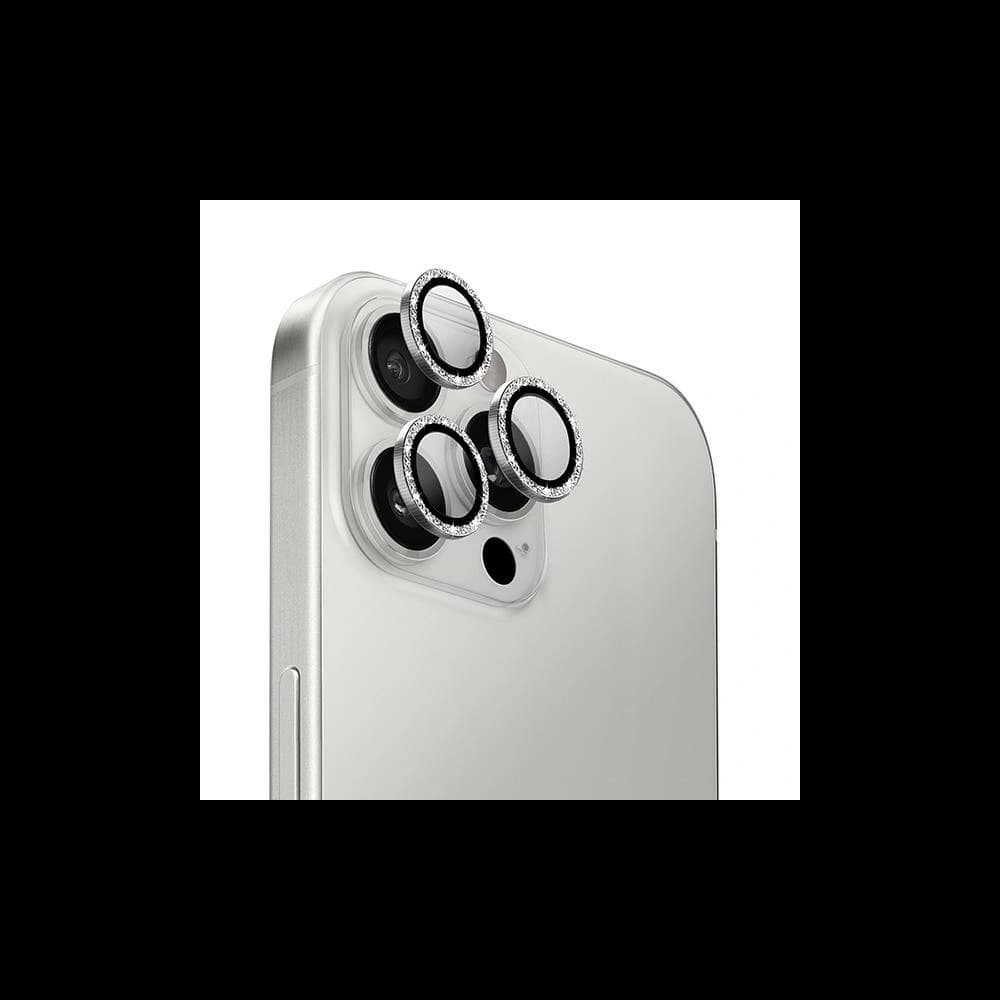 UNIQ Optix Aluminium Kamera Objektivschutz Apple iPhone 16 Pro / 16 Pro Max weißer Schimmer - 1