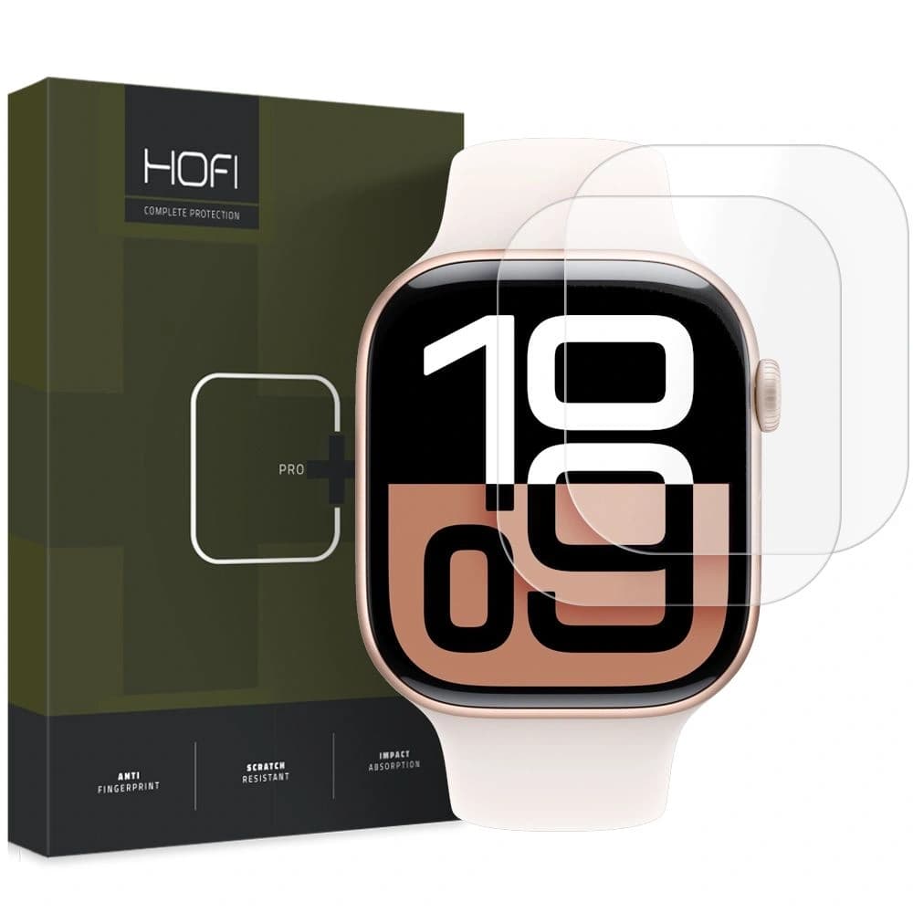 Hydrogel film Hofi Hydroflex Pro+ Apple Watch 10 / 11 42mm Clear [2 PACK] - 1