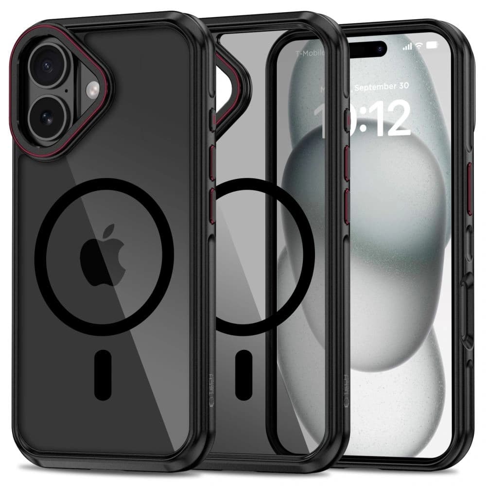 Tech-Protect MagHybrid MagSafe Apple iPhone 16 Black/red - 1