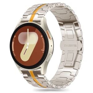 Tech-Protect Stainless Line Samsung Galaxy Watch 4 / 5 / 5 Pro / 6 / 7 / FE Titanium/orange