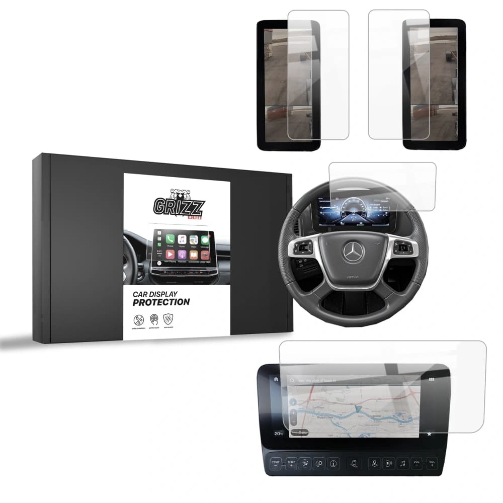 Ceramic GrizzGlass CarDisplay Protection Mercedes Actros L 2021-2024 [4in1] - 1