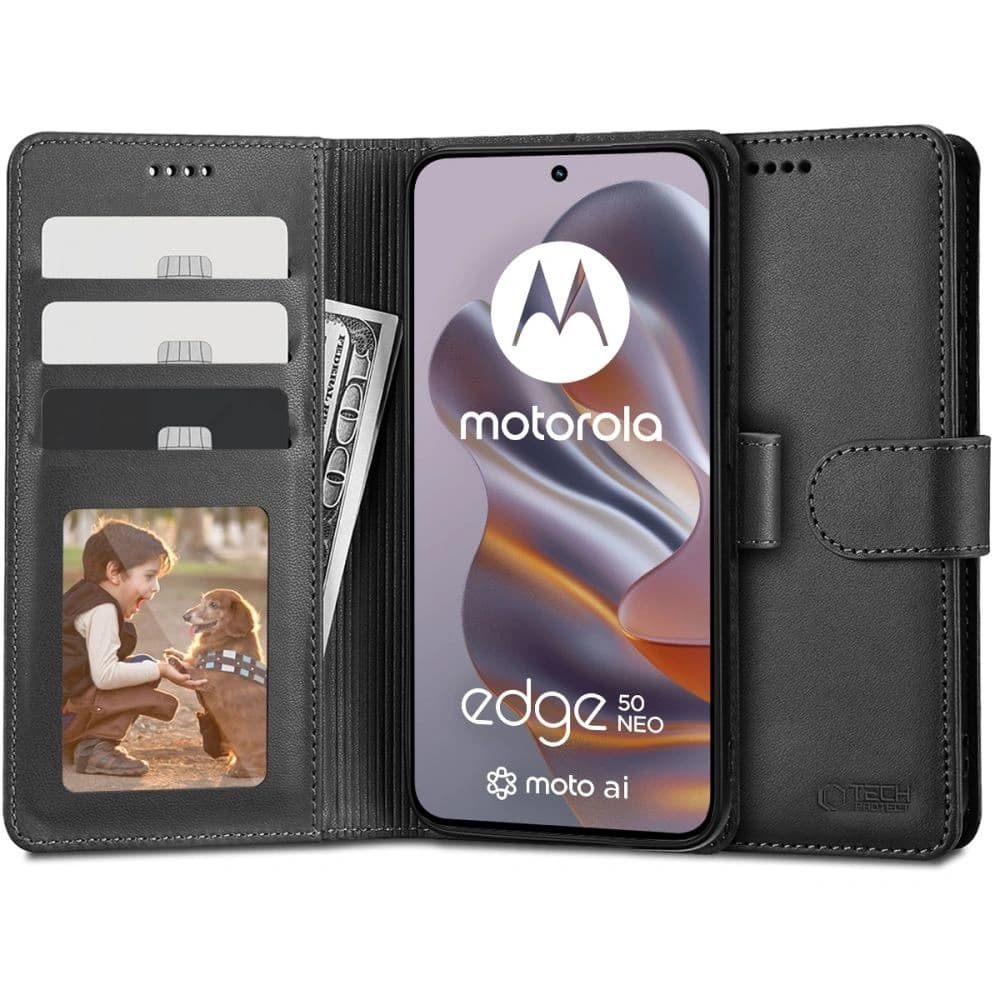Tech-Protect Wallet Motorola Edge 50 Neo Black - 1