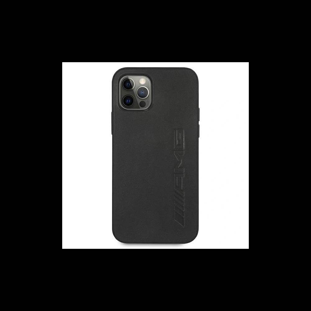 AMG AMHCP12LDOLBK Apple iPhone 12 Pro Max hardcase Leather Hot Stamped black - 3