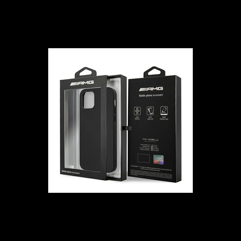 AMG AMHCP12LDOLBK Apple iPhone 12 Pro Max hardcase Leather Hot Stamped black - 8