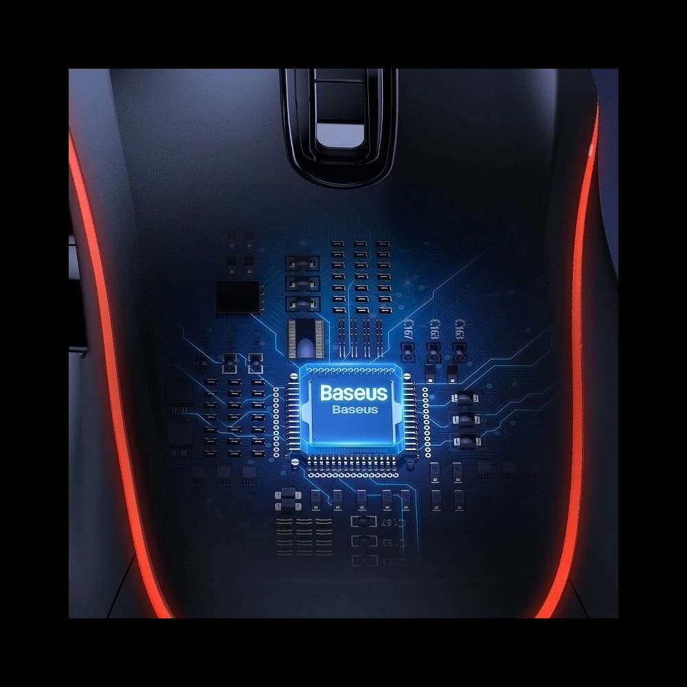 Baseus Gaming-Maus GAMO GM01, 9 programmierbare Tasten, 6400DPI (schwarz) - 5