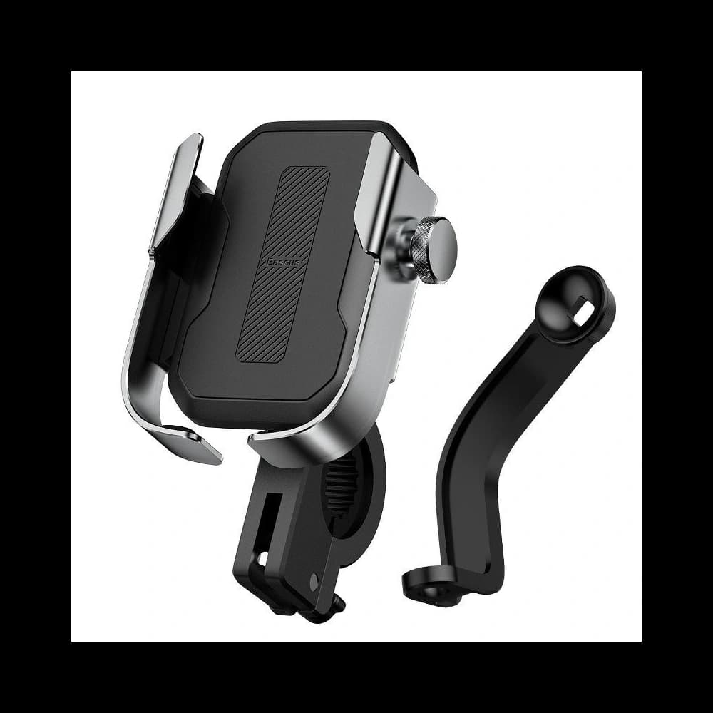 Baseus Telefonhalter Armor für Motorrad / Fahrrad / Roller / Scooter (silber) - 2