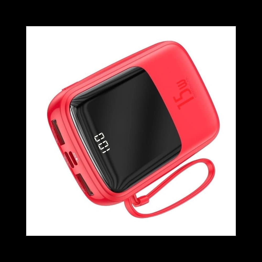 Baseus Powerbank Qpow mit Lightning-Kabel, 10000mAh, 3A, 15W (rot) - 3
