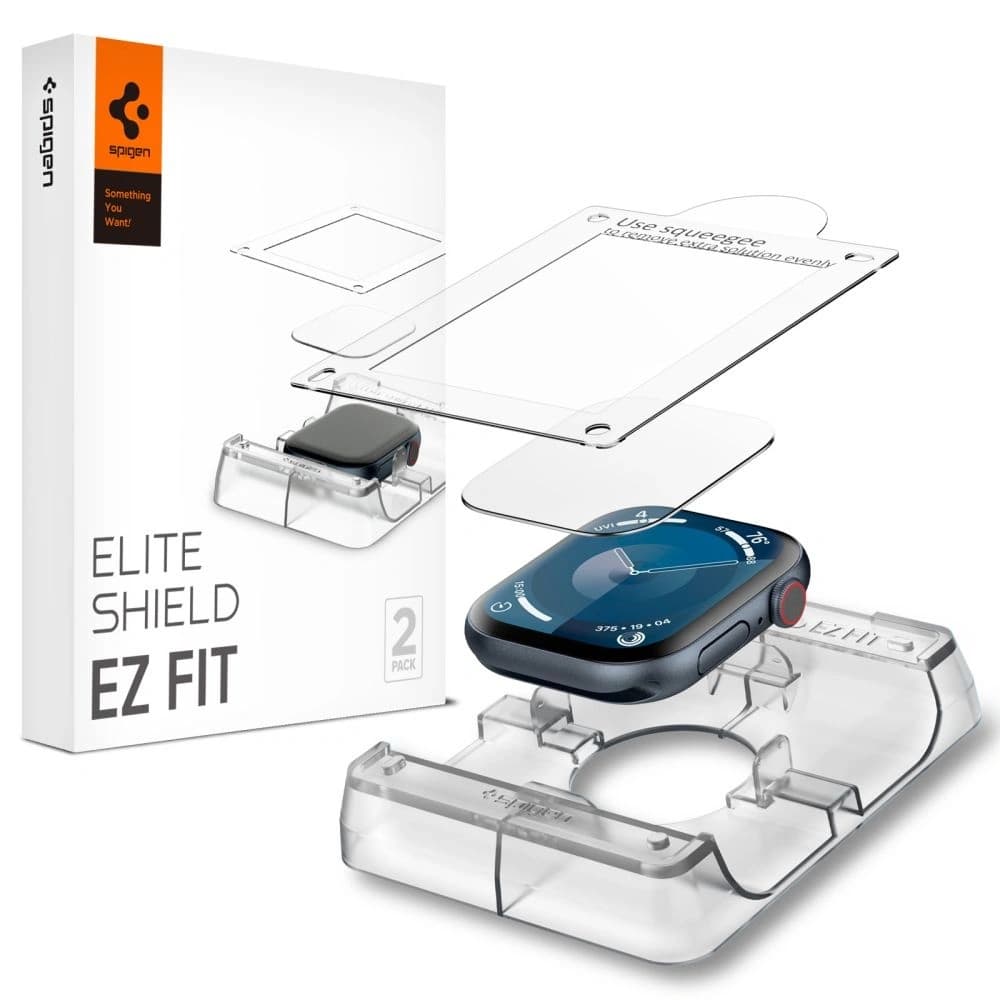 Spigen Elite Shield Ez Fit Apple Watch 10 / 11 46mm Clear [2 PACK] - 1