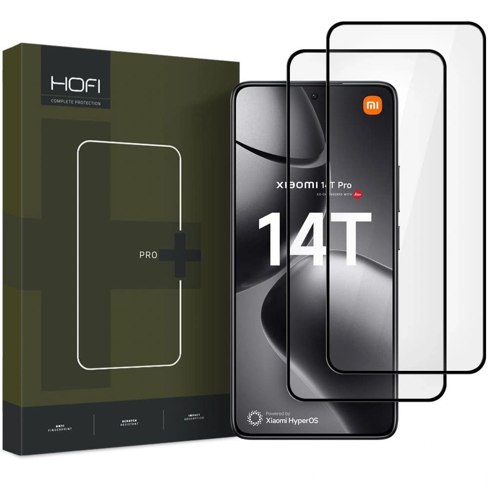 Hofi Glass Pro+ Xiaomi 14T / 14T Pro Black [2 PACK] - 1