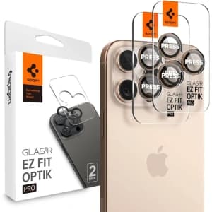 Spigen GLAS.tR Ez Fit Optik Pro Kamera Schutz Apple iPhone 16 Pro / Pro Max Desert Titanium [2 PACK]
