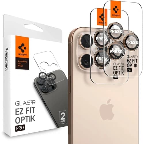 Spigen GLAS.tR Ez Fit Optik Pro Camera Protector Apple iPhone 16 Pro / Pro Max Desert Titanium [2 PACK]