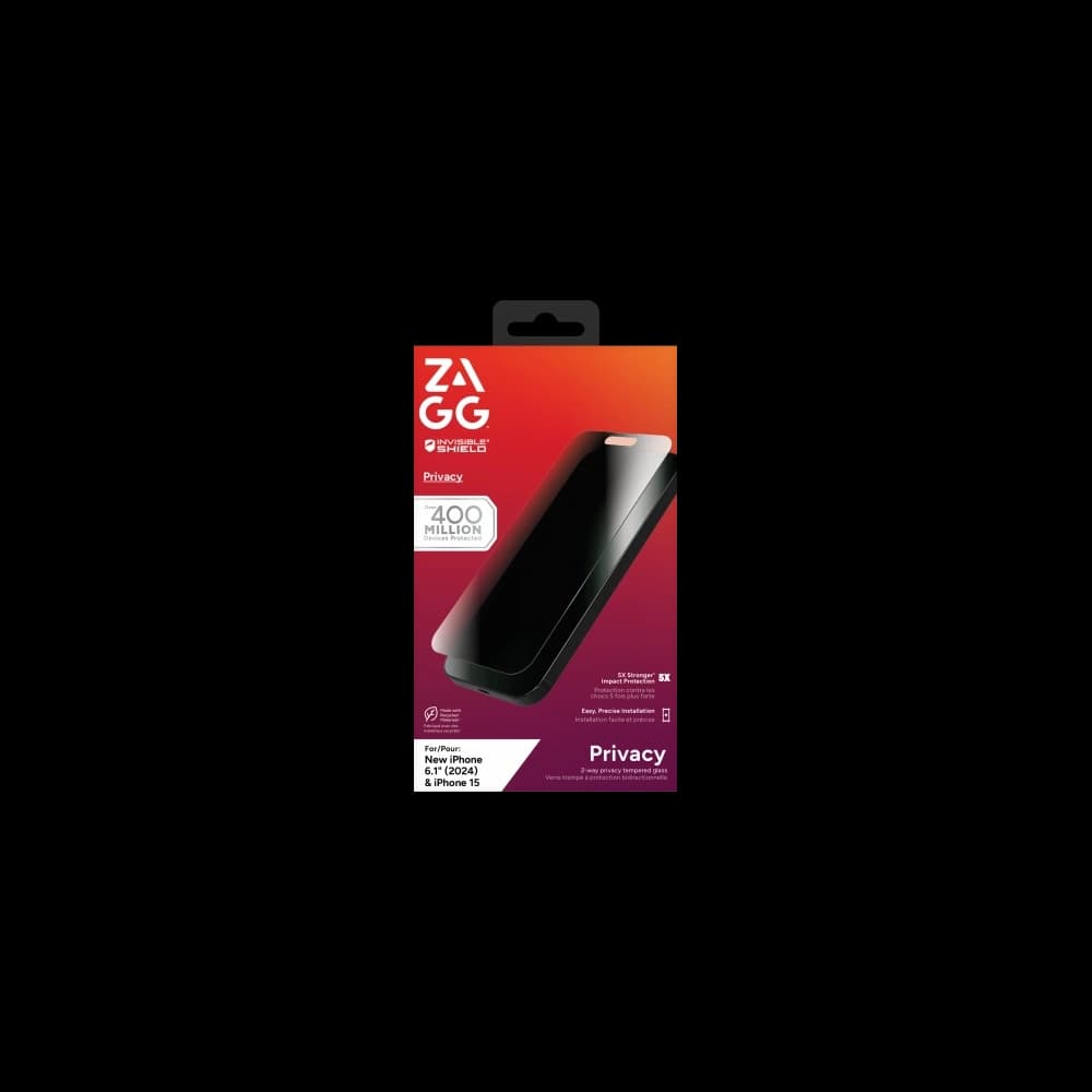 ZAGG InvisibleShield Glass Elite Privacy Apple iPhone 15 / 16 - 1
