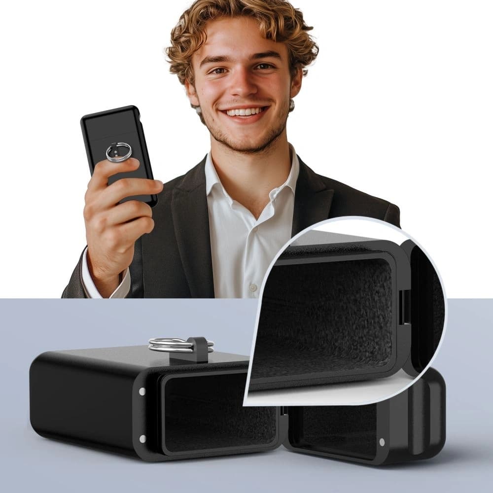 Tech-Protect KLR200 Faraday-Käfig Metall Schlüssel los RFID Signal Blocker Case Schwarz - 6