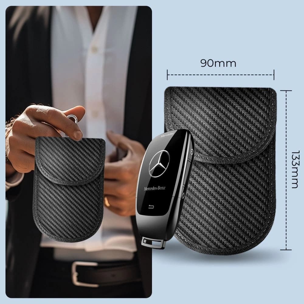 Tech-Protect KLR100 Faraday-Tasche Schlüssel los RFID-Signalblocker-Hülle Carbon - 5