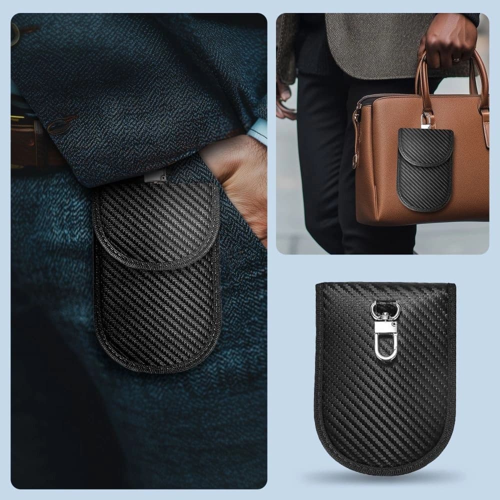 Tech-Protect KLR100 Faraday-Tasche Schlüssel los RFID-Signalblocker-Hülle Carbon - 7