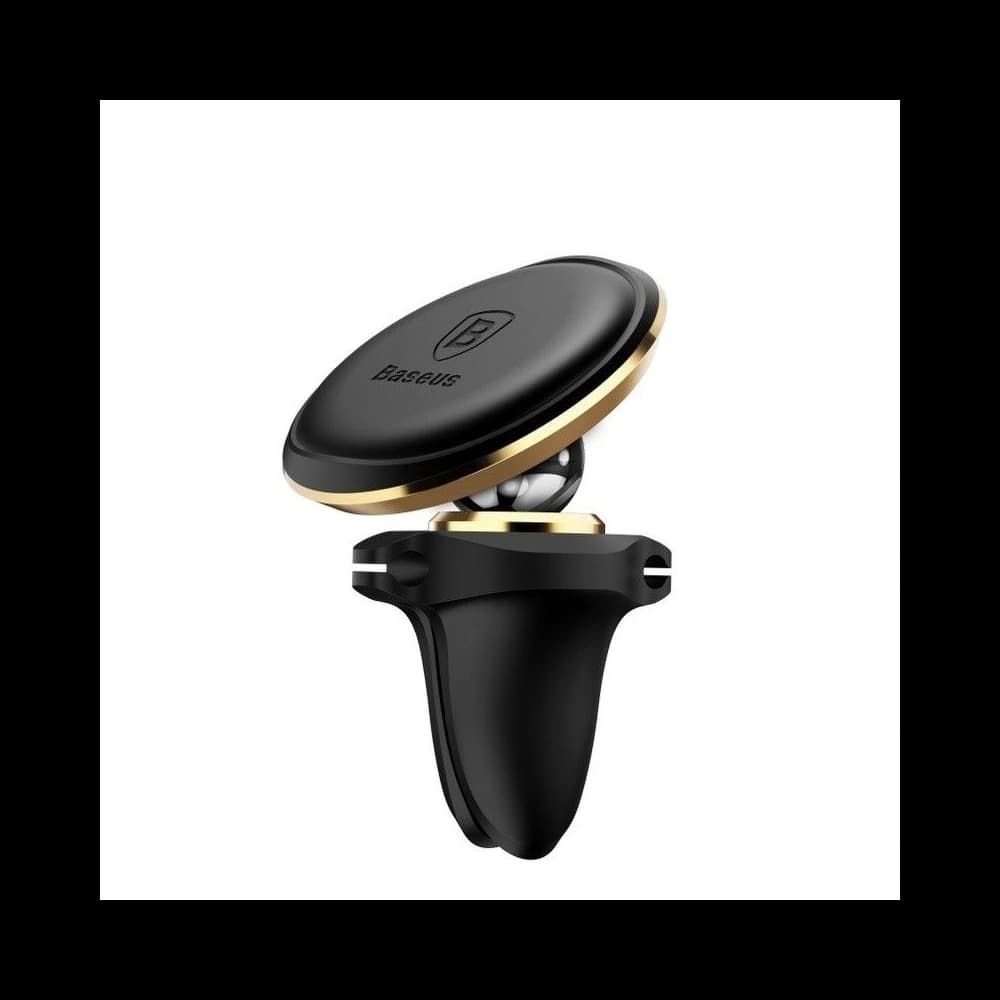 Baseus Magnetic Air Vent Car Mount Holder with cable clip Gold - 5