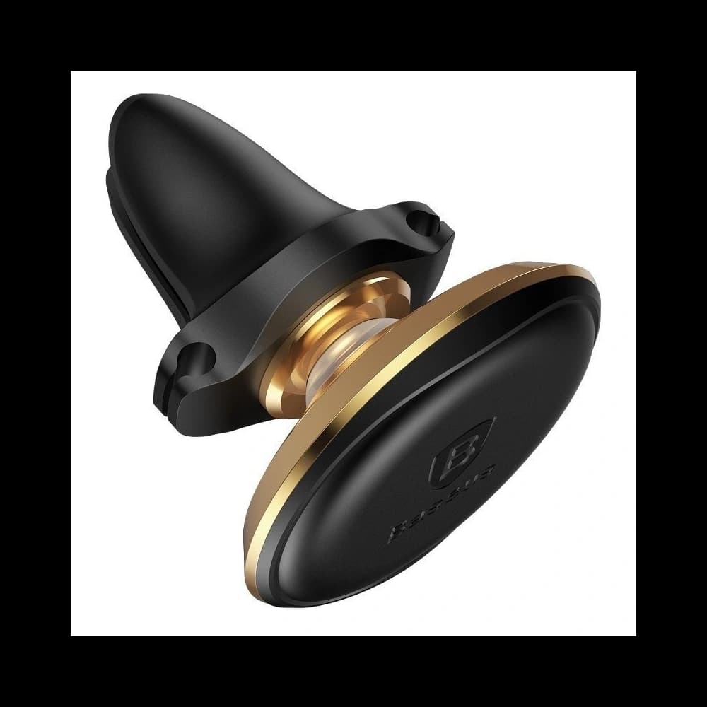 Baseus Magnetic Air Vent Car Mount Holder with cable clip Gold - 6