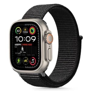 Tech-Protect Nylon Apple Watch 6 / 7 / 8 / 9 / 10 / SE / Ultra 1 / 2 44/45/46/49mm Black
