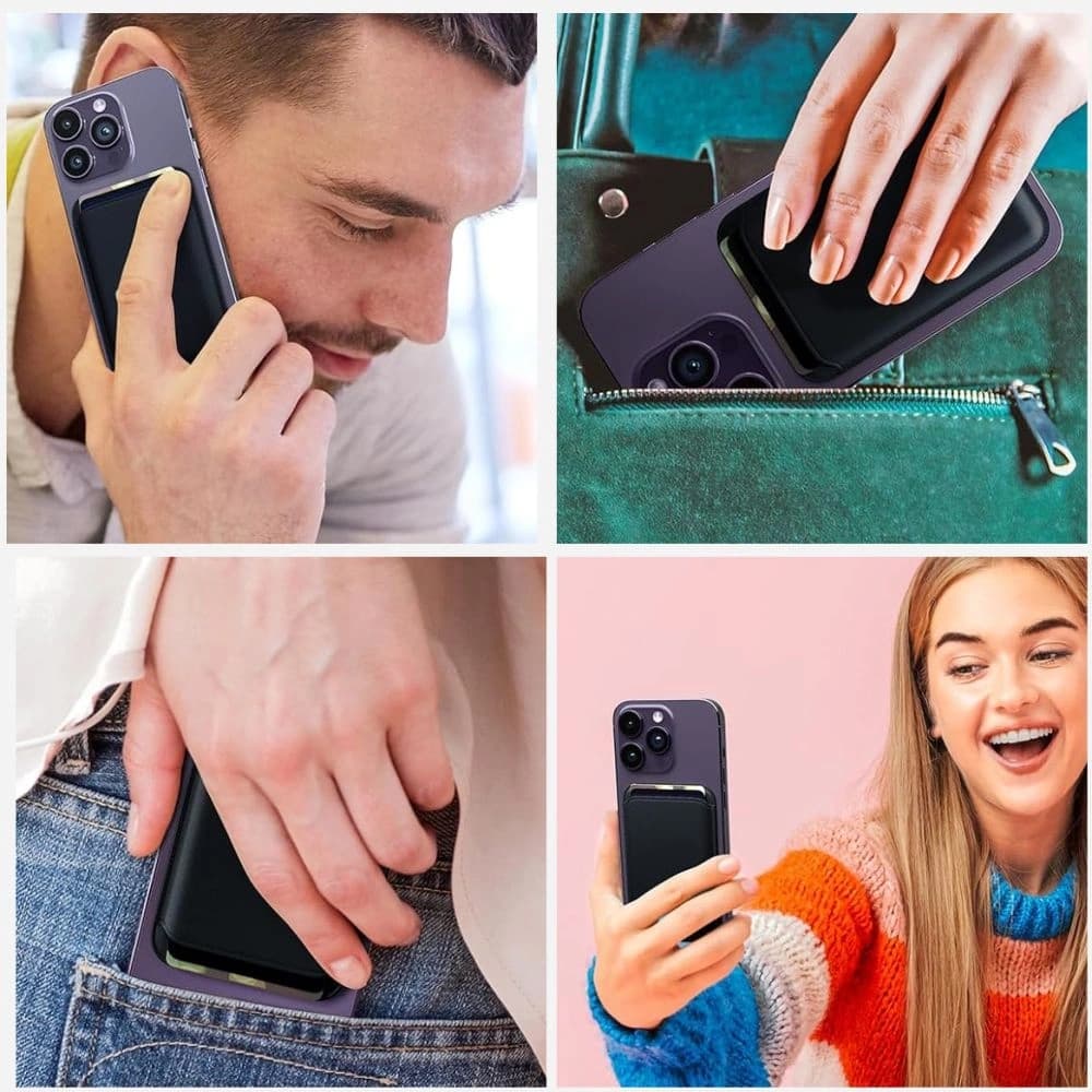 Tech-Protect MagWallet MagSafe Universal Magnetic Kartenhalter Schwarz - 5