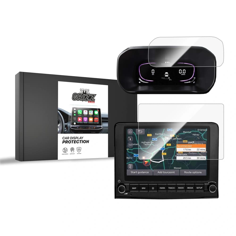 Ceramic GrizzGlass CarDisplay Protection Kia Stonic 8" 2024-2025 [2in1] - 1