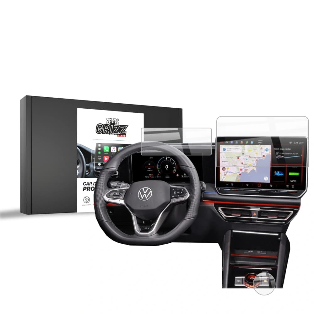 Ceramic GrizzGlass CarDisplay Protection Volkswagen VW Tayron 15" 2024-2025 [3in1] - 1