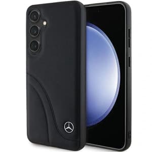 Mercedes MEHCS24S23RBCSK Samsung Galaxy S24 Hartschale Leder mit gebogenen Nähten schwarz