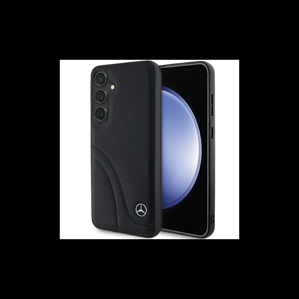 Mercedes MEHCS24S23RBCSK Samsung Galaxy S24 Hartschale Leder mit gebogenen Nähten schwarz - 1