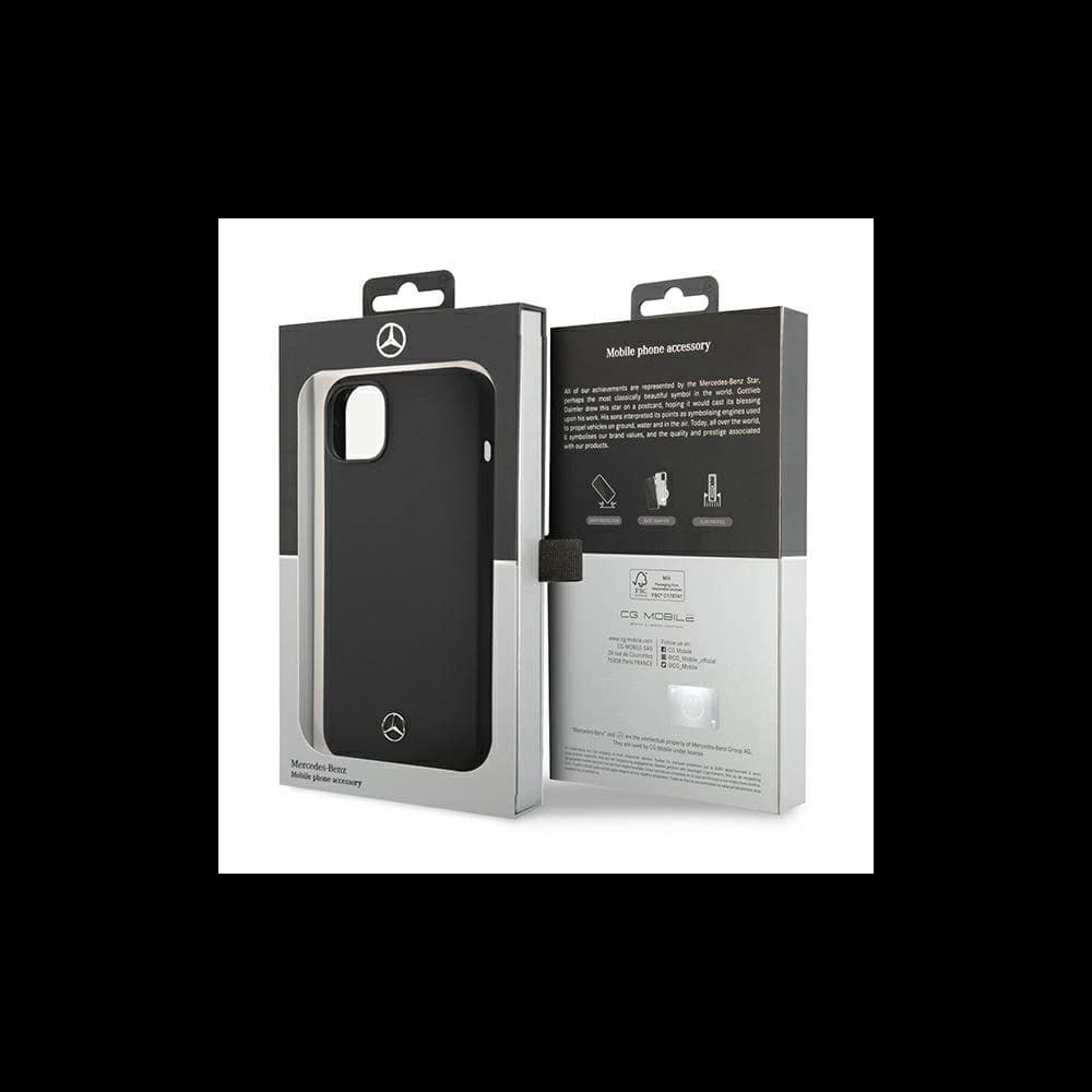 Mercedes MEHMP14SSILBK Apple iPhone 13 / 14 / 15 Hartschale Silikonlinie Magsafe schwarz - 4