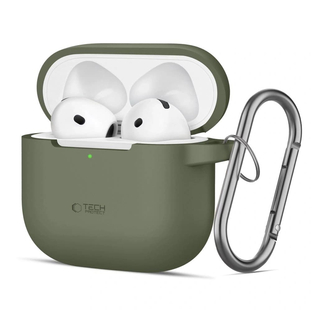 Tech-Protect Silicone Hook Apple Airpods 4 Olive Green - 1