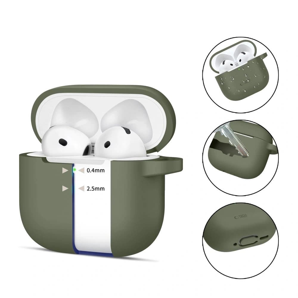 Tech-Protect Silicone Hook Apple Airpods 4 Olive Green - 2