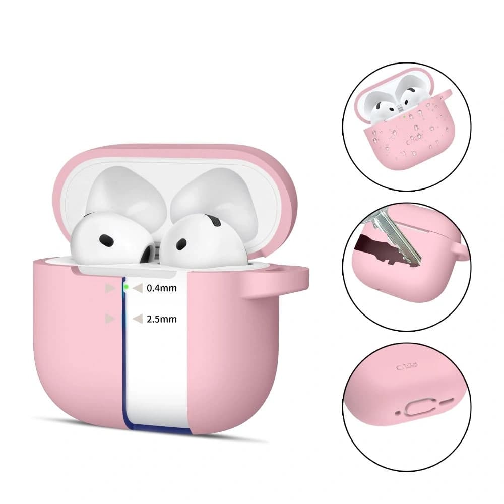 Tech-Protect Silicone Hook Apple Airpods 4 Dusty Pink - 2