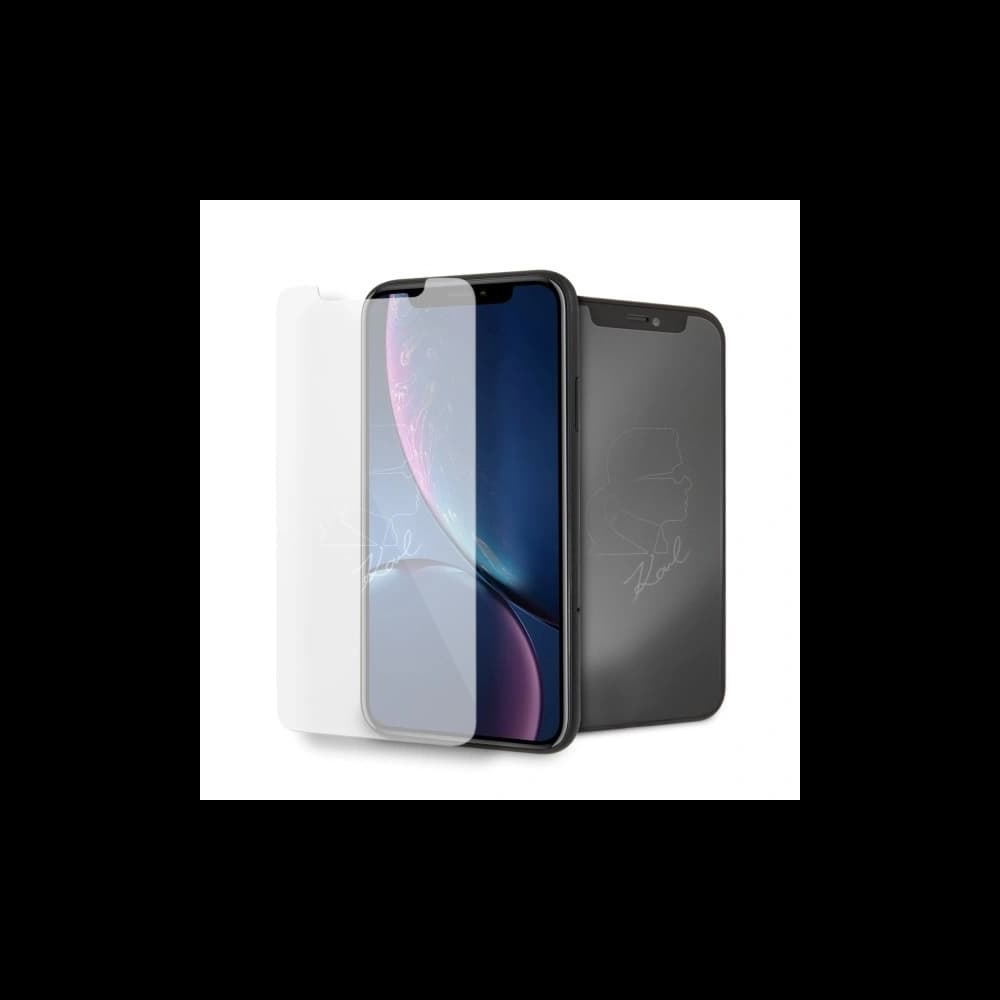 Karl Lagerfeld iPhone Xr KLTGMI61TR Silohouette Magic Logo gehärtetes Glas - 1