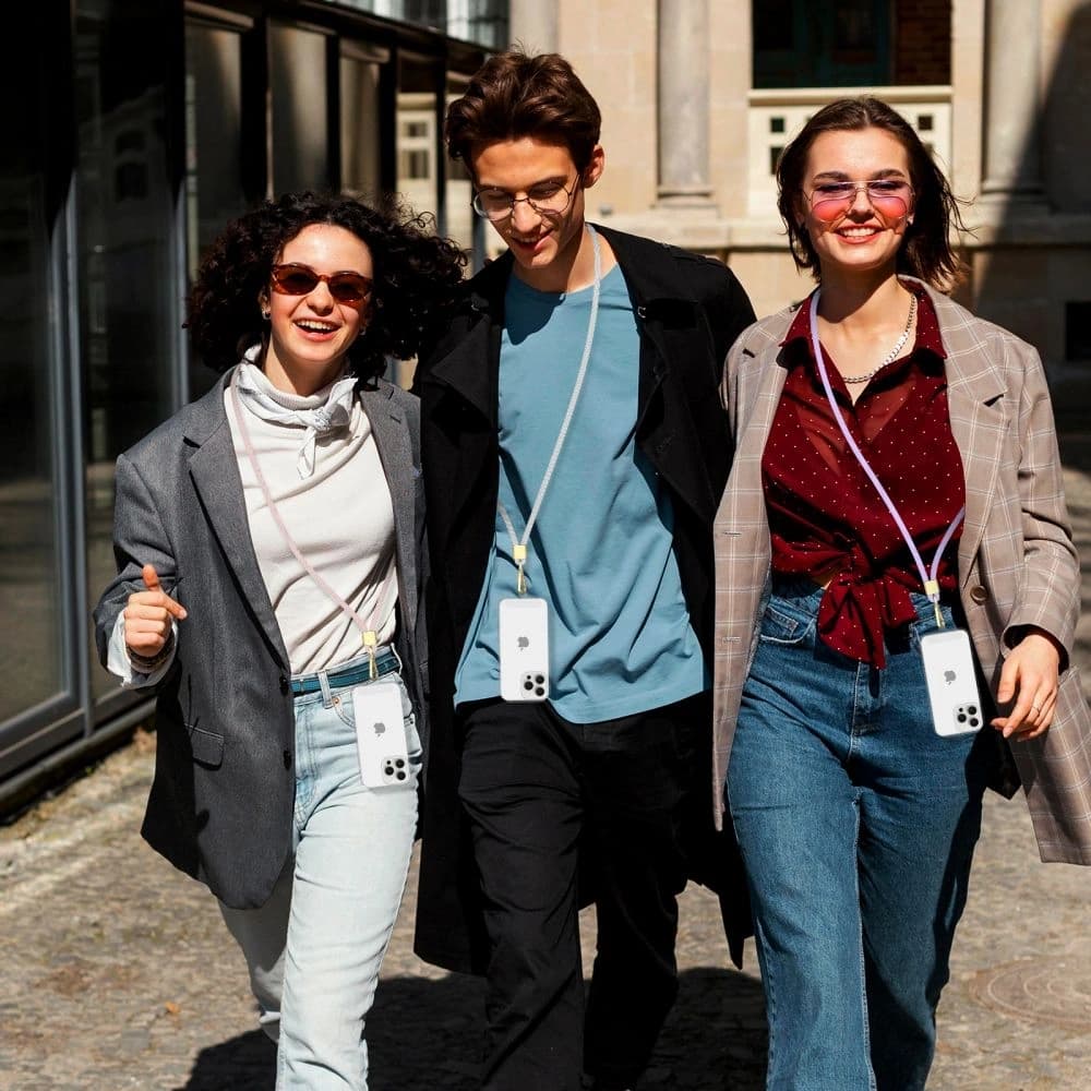 Tech-Protect C2S Rope Crossbody Strap Baby Pink/gold - 3