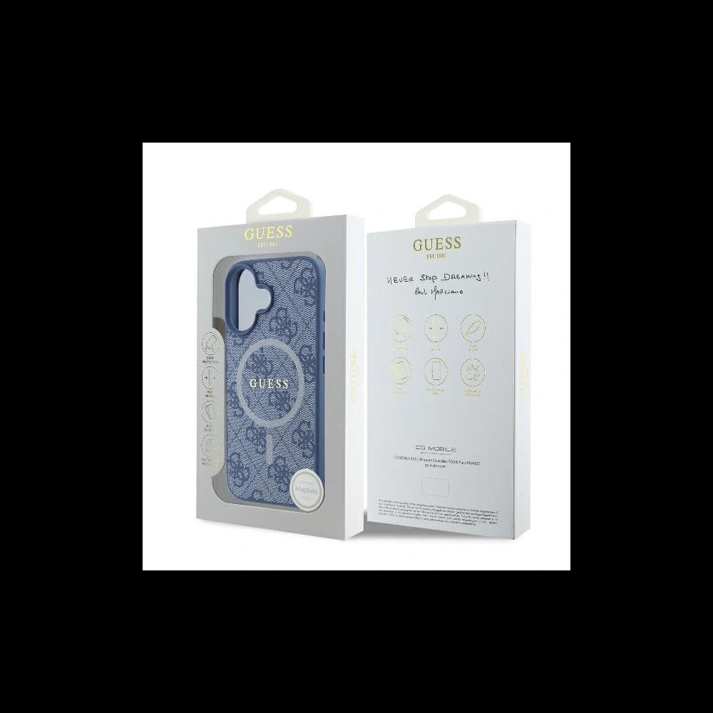 Guess GUHMP16MG4GFRB Apple iPhone 16 Plus Hardcase 4G Ring Classic Logo MagSafe blau - 8