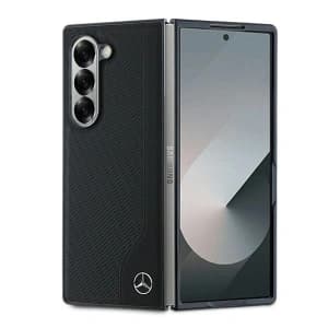 Mercedes MEHMZFD623RBGVK Samsung Galaxy Z Fold6 Leather Wood Imitation MagSafe black