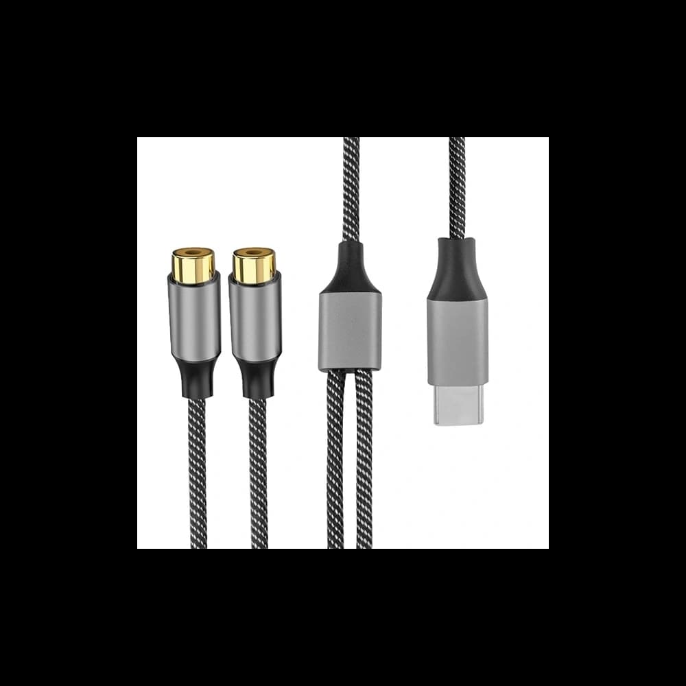 4smarts Audio USB-C / 2x cinch socket cable 20cm black - 2