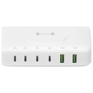 4smarts Ladestation 7in1 100W mit drahtlosem Laden in Weiß