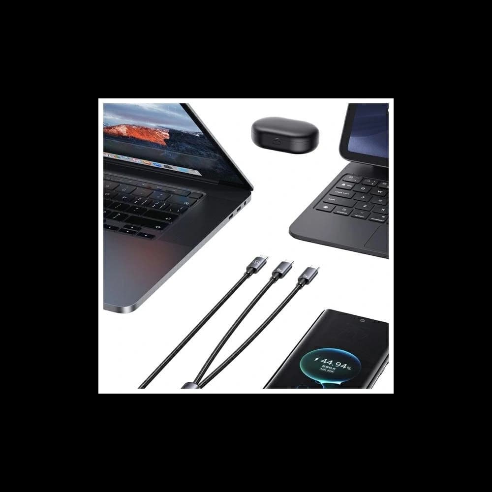 USAMS USB-C / 2xUSB-C cable 72W 1.2m Aluminum Alloy Data Cable Sufeng Series - 2