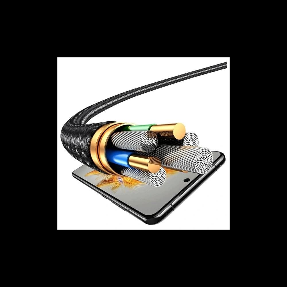 USAMS USB-C / 2xUSB-C cable 72W 1.2m Aluminum Alloy Data Cable Sufeng Series - 4