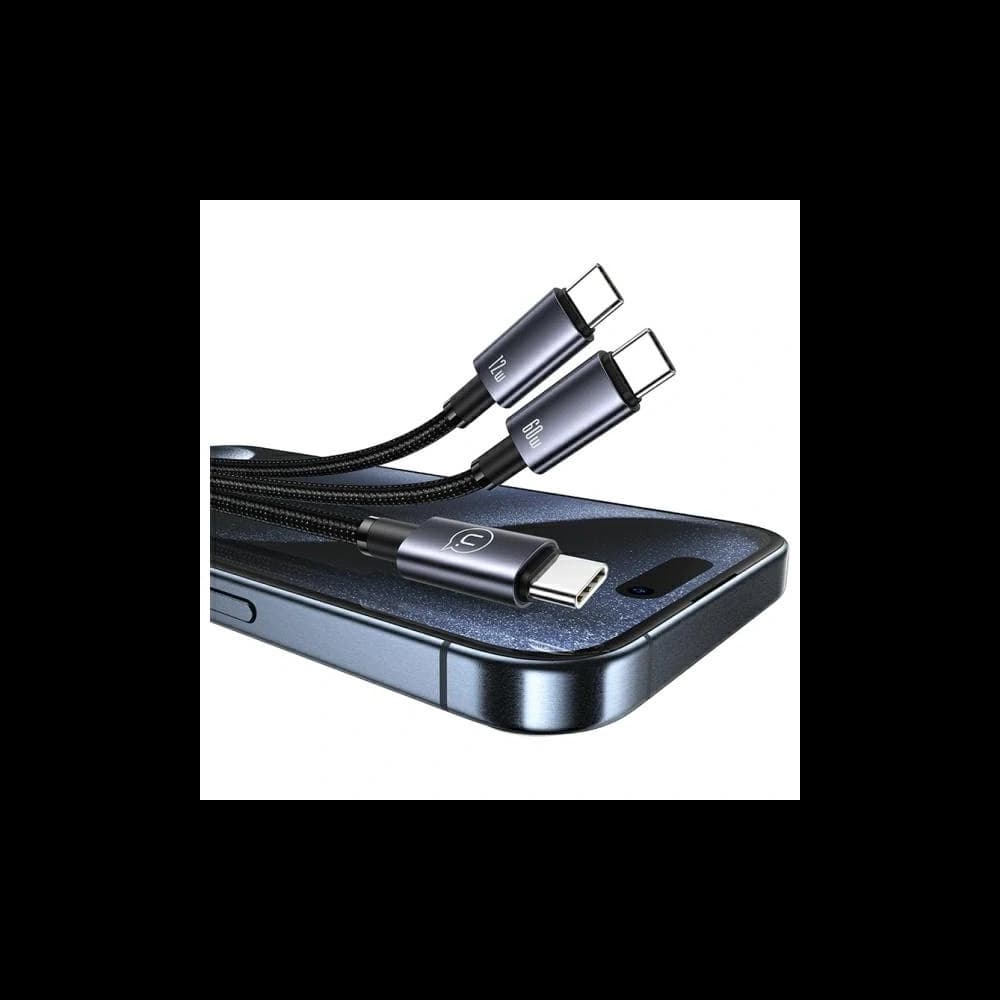 USAMS USB-C / 2xUSB-C cable 72W 1.2m Aluminum Alloy Data Cable Sufeng Series - 5