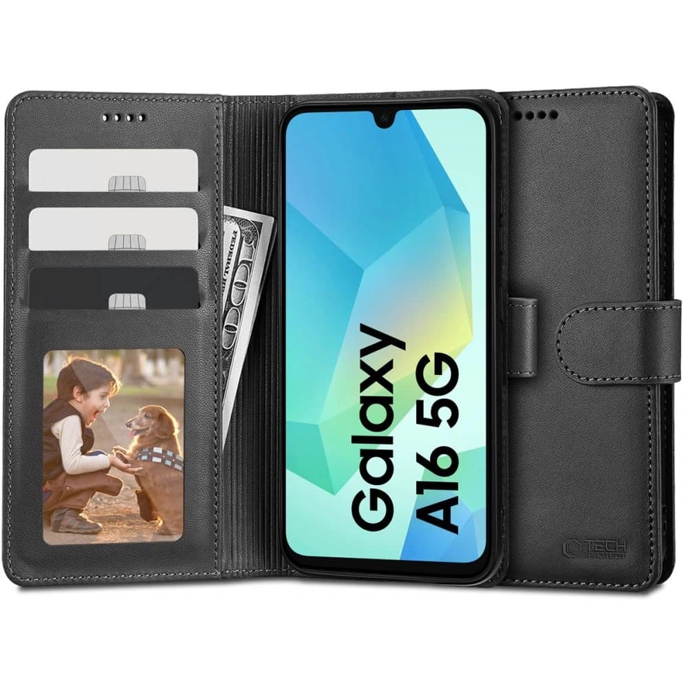 Tech-Protect Wallet Samsung Galaxy A16 4G / 5G Schwarz - 1