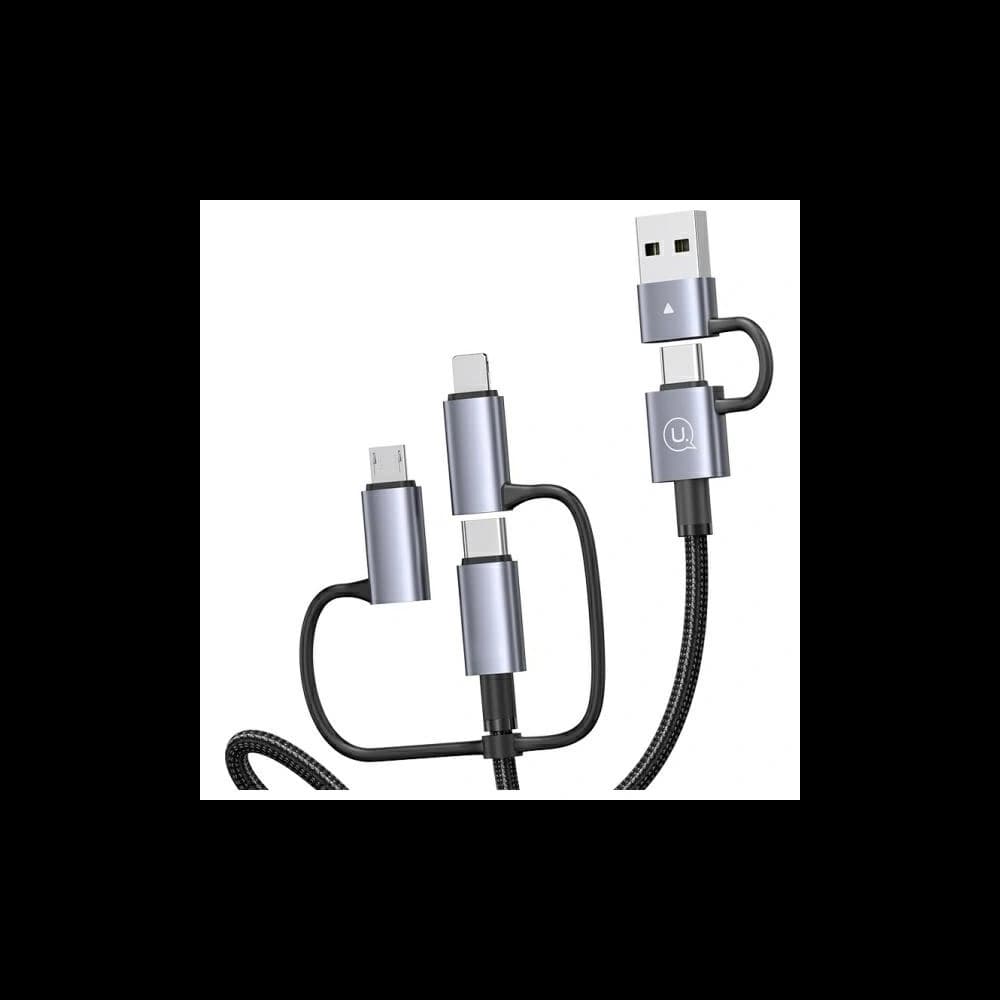 USAMS USB-A, USB-C / USB-C, Lightning, MicroUSB Kabel Schnellladung 60W 1.2m Datenkabel Digitalanzeige Aluminiumlegierung Serie Sufeng - 1