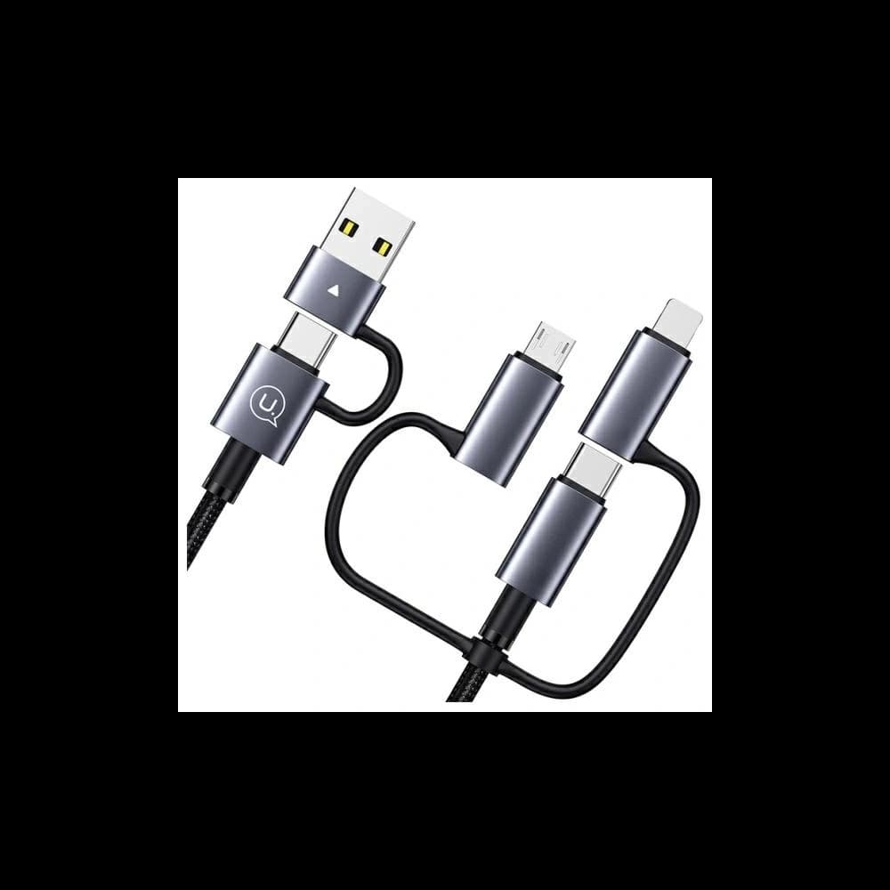 USAMS USB-A, USB-C / USB-C, Lightning, MicroUSB Kabel Schnellladung 60W 1.2m Datenkabel Digitalanzeige Aluminiumlegierung Serie Sufeng - 2