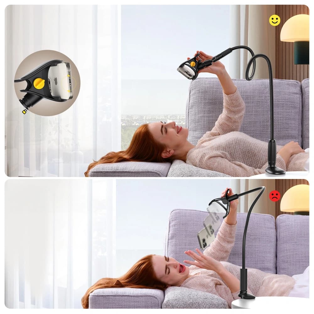 Joyroom JR-ZS389 phone holder with flexible arm for desk black - 11