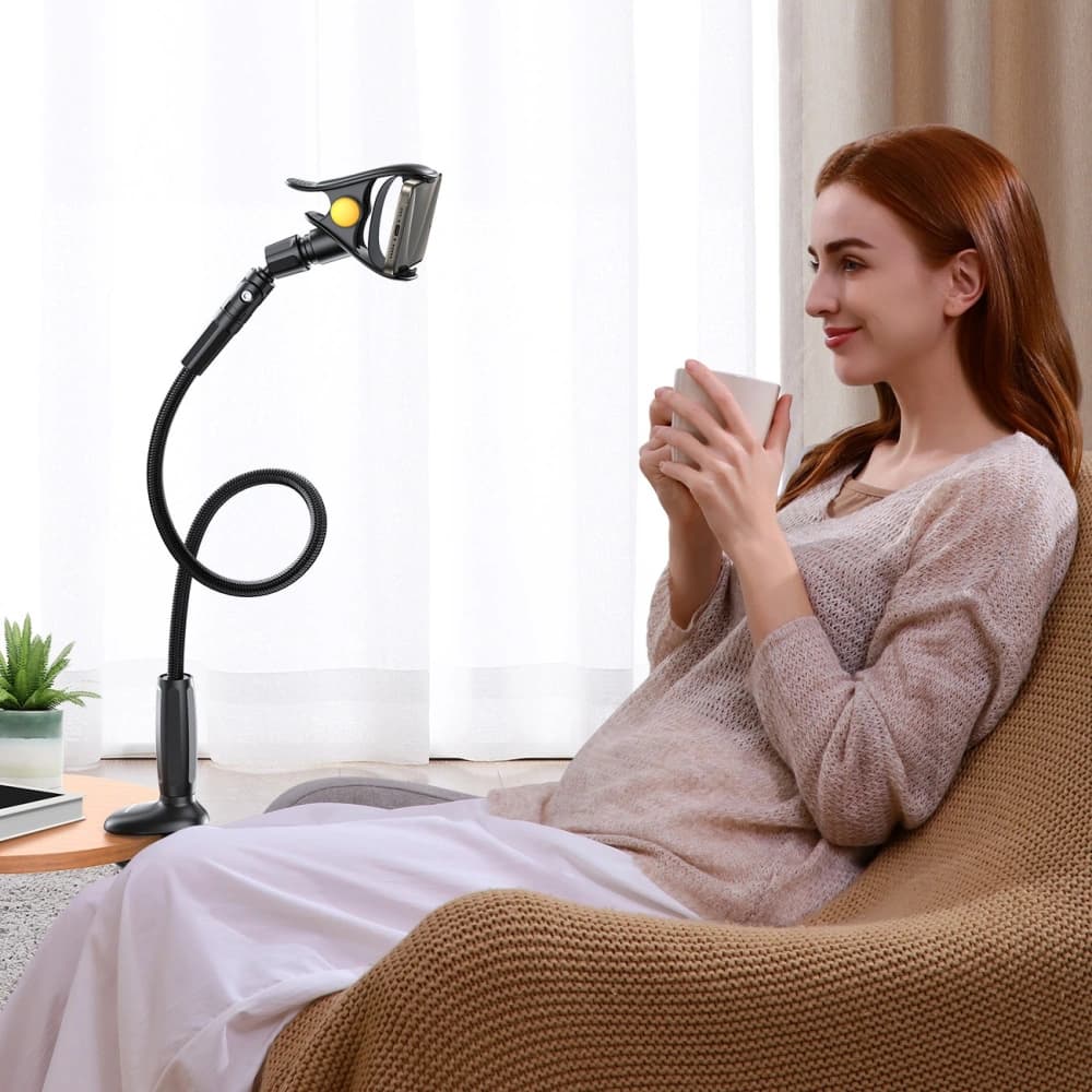 Joyroom JR-ZS389 phone holder with flexible arm for desk black - 16