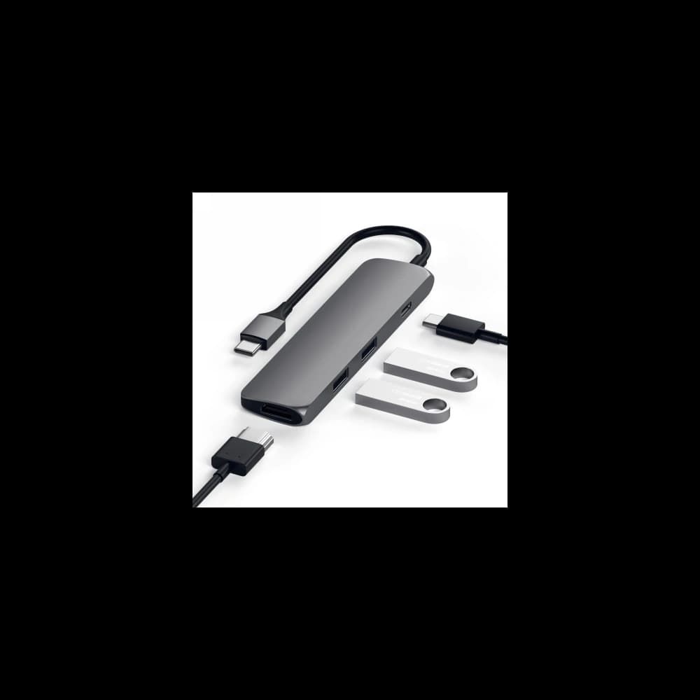 Satechi 4-in-1 Slim Multiport Adapter 4K USB-C / 2xUSB-A, USB-C, 4K HDMI - 2